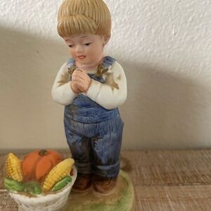 Praying Child Figurine with Basket by homeco denim days